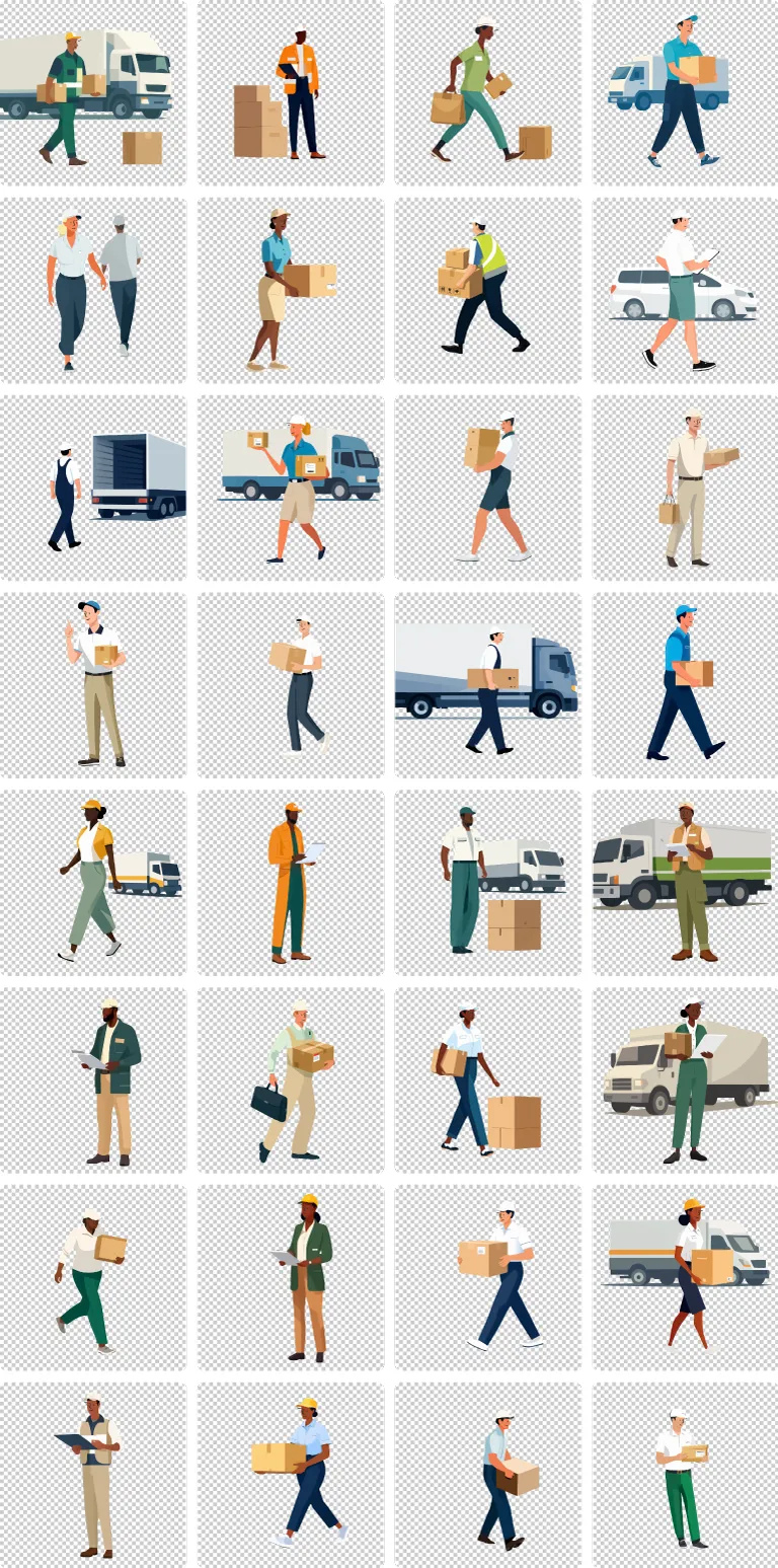 Delivery Driver transparent preview